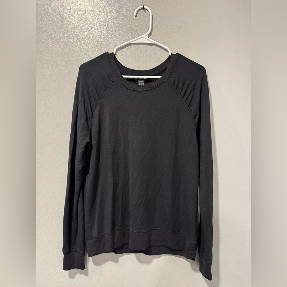Athleta Black Modal Pullover Lightweight Sweater … - image 1
